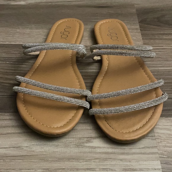 Sugar Rhinestone Slide On Sandals - Picture 4 of 6